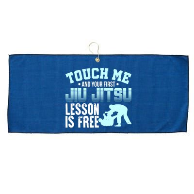 Touch Me First Jiu Jitsu Lesson Is Free Brazilian BJJ Large Microfiber Waffle Golf Towel