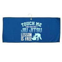 Touch Me First Jiu Jitsu Lesson Is Free Brazilian BJJ Large Microfiber Waffle Golf Towel