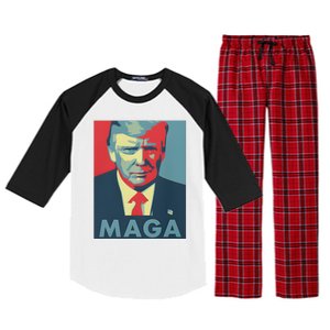 Trump Maga Funny Trump 2024 Raglan Sleeve Pajama Set