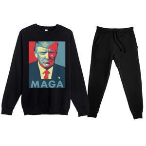 Trump Maga Funny Trump 2024 Premium Crewneck Sweatsuit Set