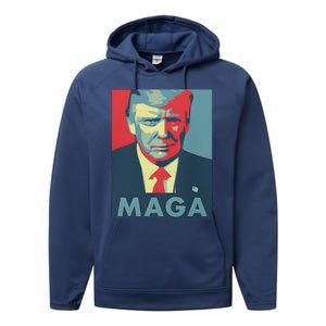 Trump Maga Funny Trump 2024 Performance Fleece Hoodie