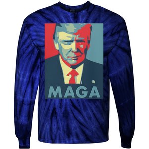 Trump Maga Funny Trump 2024 Tie-Dye Long Sleeve Shirt