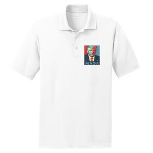 Trump Maga Funny Trump 2024 PosiCharge RacerMesh Polo