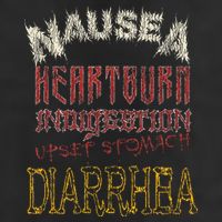 Thrash Metal Funny Heavy Nausea Heartburn Concert 7 Panel Mesh Trucker Snapback Hat