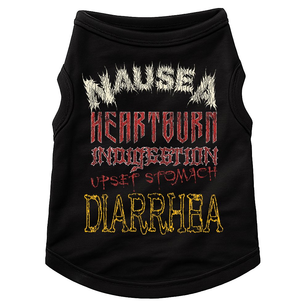 Thrash Metal Funny Heavy Nausea Heartburn Concert Doggie Tank