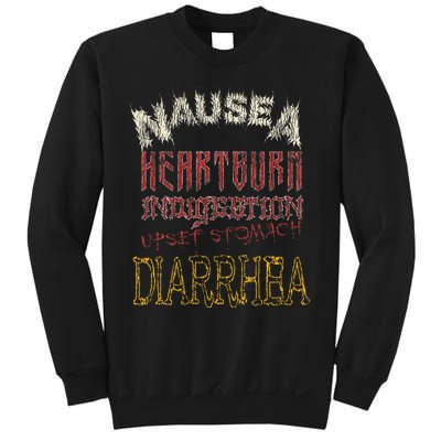 Thrash Metal Funny Heavy Nausea Heartburn Concert Sweatshirt