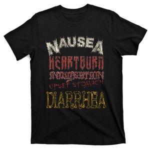 Thrash Metal Funny Heavy Nausea Heartburn Concert T-Shirt