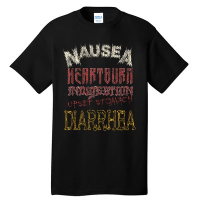 Thrash Metal Funny Heavy Nausea Heartburn Concert Tall T-Shirt