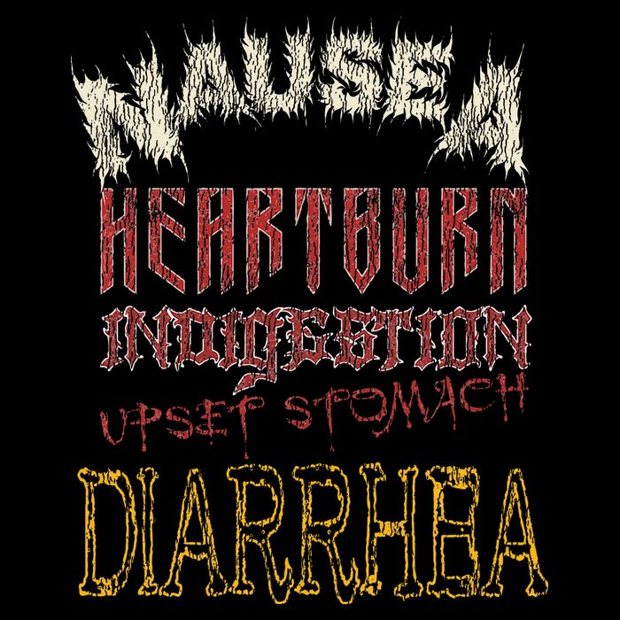 Thrash Metal Funny Heavy Nausea Heartburn Concert Button