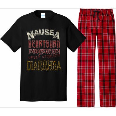 Thrash Metal Funny Heavy Nausea Heartburn Concert Pajama Set