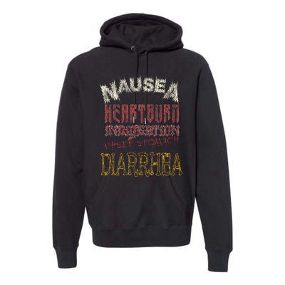 Thrash Metal Funny Heavy Nausea Heartburn Concert Premium Hoodie