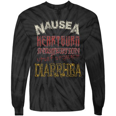 Thrash Metal Funny Heavy Nausea Heartburn Concert Tie-Dye Long Sleeve Shirt