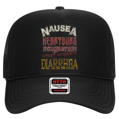 Thrash Metal Funny Heavy Nausea Heartburn Concert Trucker Hat