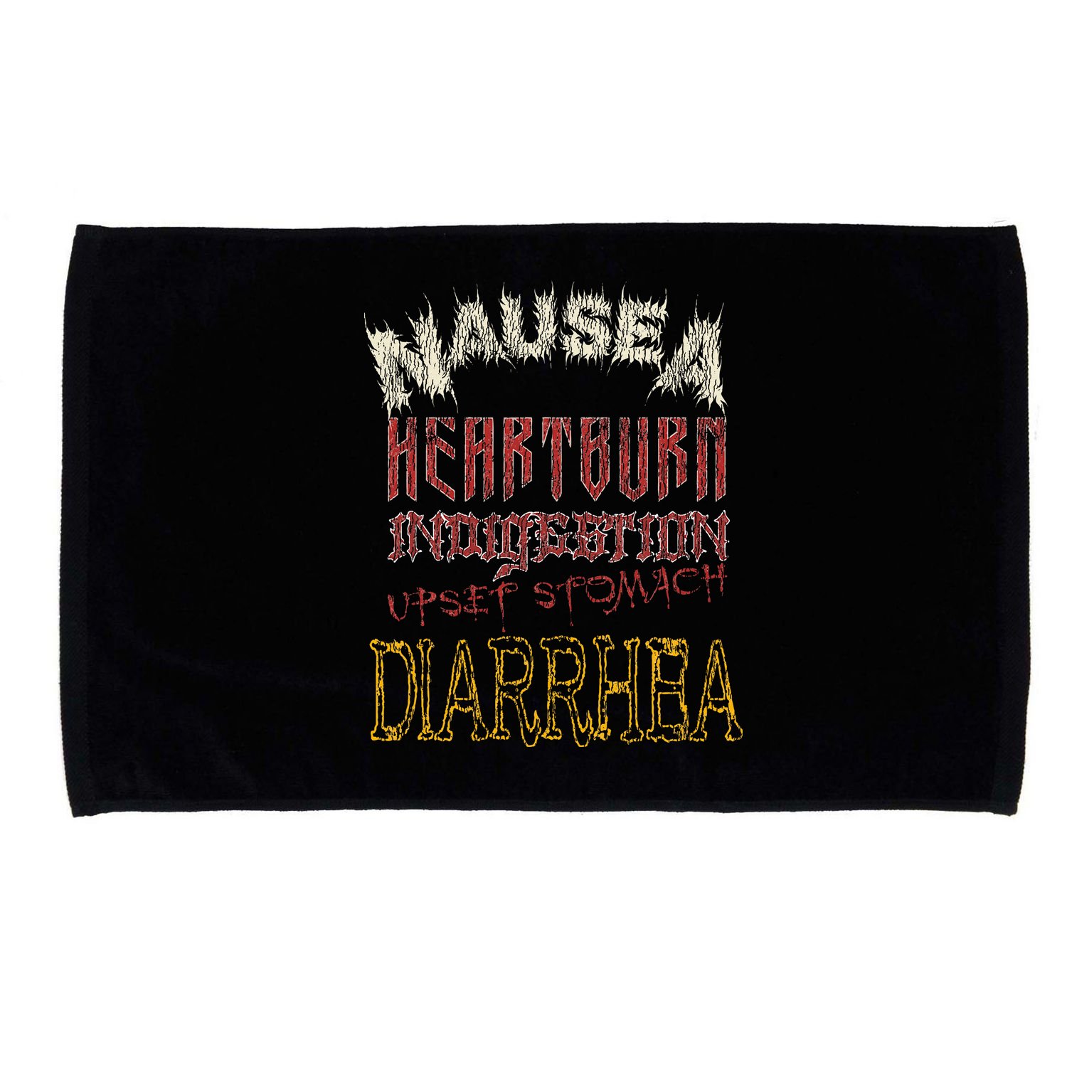 Thrash Metal Funny Heavy Nausea Heartburn Concert Microfiber Hand Towel