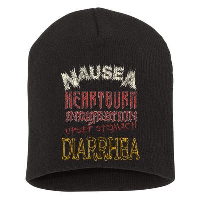 Thrash Metal Funny Heavy Nausea Heartburn Concert Short Acrylic Beanie