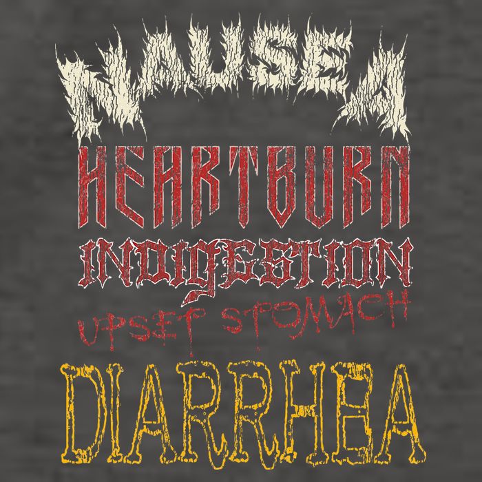 Thrash Metal Funny Heavy Nausea Heartburn Concert Vector Backpack