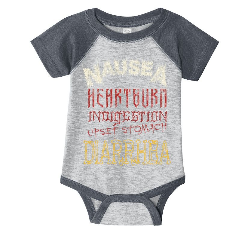 Thrash Metal Funny Heavy Nausea Heartburn Concert Infant Baby Jersey Bodysuit