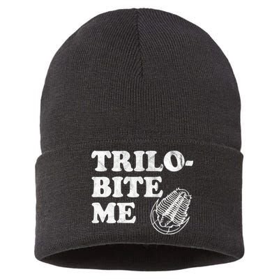 Trilobite Me Funny Paleontologist Sustainable Knit Beanie