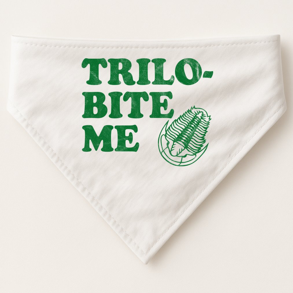 Trilobite Me Funny Paleontologist USA-Made Doggie Bandana