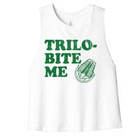 Trilobite Me Funny Paleontologist Women's Racerback Cropped Tank