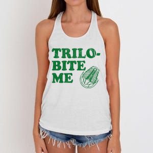 Trilobite Me Funny Paleontologist Women's Knotted Racerback Tank