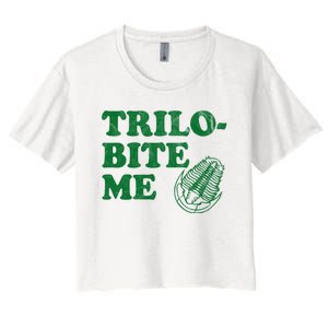 Trilobite Me Funny Paleontologist Women's Crop Top Tee