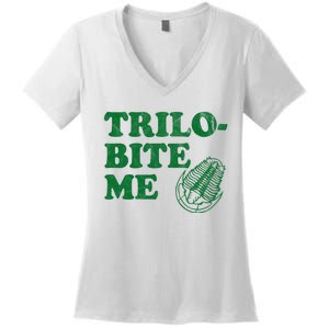 Trilobite Me Funny Paleontologist Women's V-Neck T-Shirt