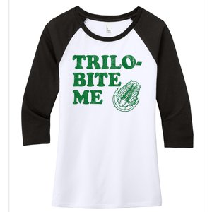 Trilobite Me Funny Paleontologist Women's Tri-Blend 3/4-Sleeve Raglan Shirt