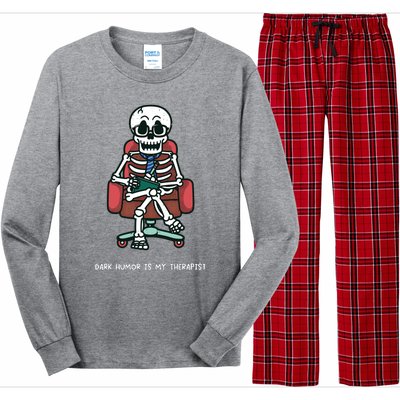 The Mandatory Funday Dark Humor Is My Therapist Long Sleeve Pajama Set