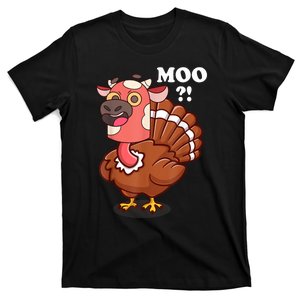 Turkey Moo Funny Thanksgiving T-Shirt