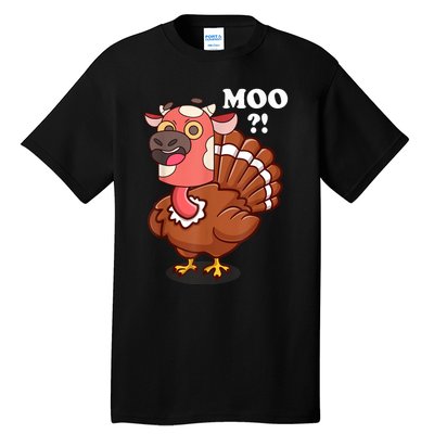 Turkey Moo Funny Thanksgiving Tall T-Shirt