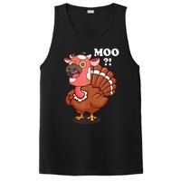 Turkey Moo Funny Thanksgiving PosiCharge Competitor Tank