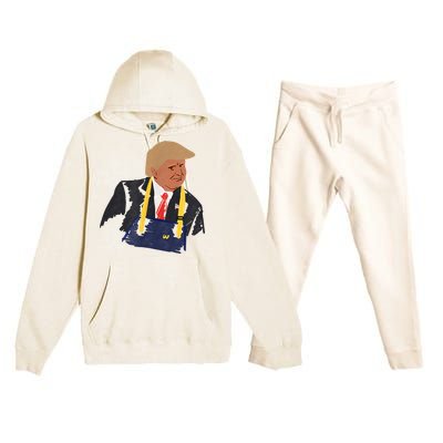 Trump Making Fries 2024 Premium Hooded Sweatsuit Set