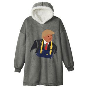 Trump Making Fries 2024 Hooded Wearable Blanket