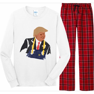 Trump Making Fries 2024 Long Sleeve Pajama Set