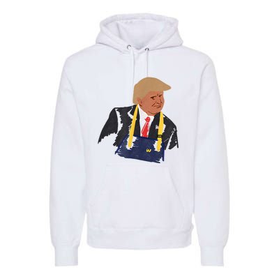 Trump Making Fries 2024 Premium Hoodie