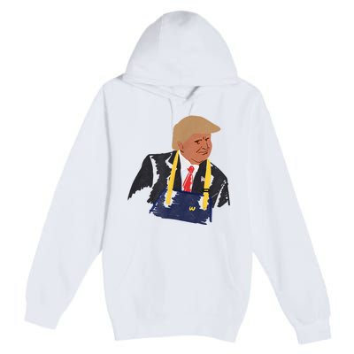 Trump Making Fries 2024 Premium Pullover Hoodie