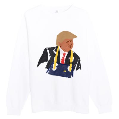 Trump Making Fries 2024 Premium Crewneck Sweatshirt