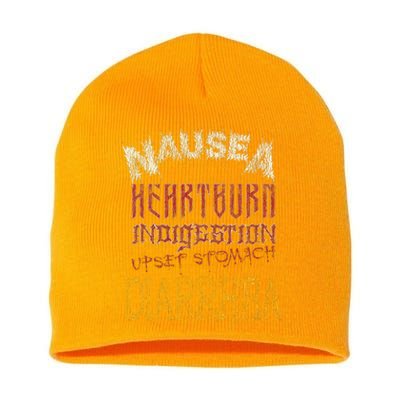 Thrash Metal Funny Heavy Nausea Heartburn Concert Short Acrylic Beanie