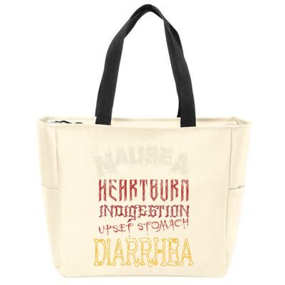 Thrash Metal Funny Heavy Nausea Heartburn Concert Zip Tote Bag
