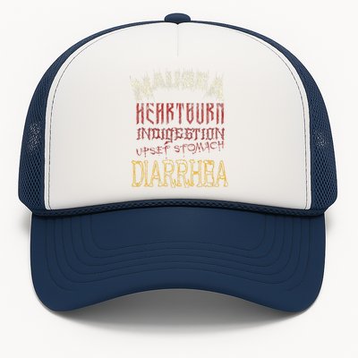 Thrash Metal Funny Heavy Nausea Heartburn Concert Trucker Hat