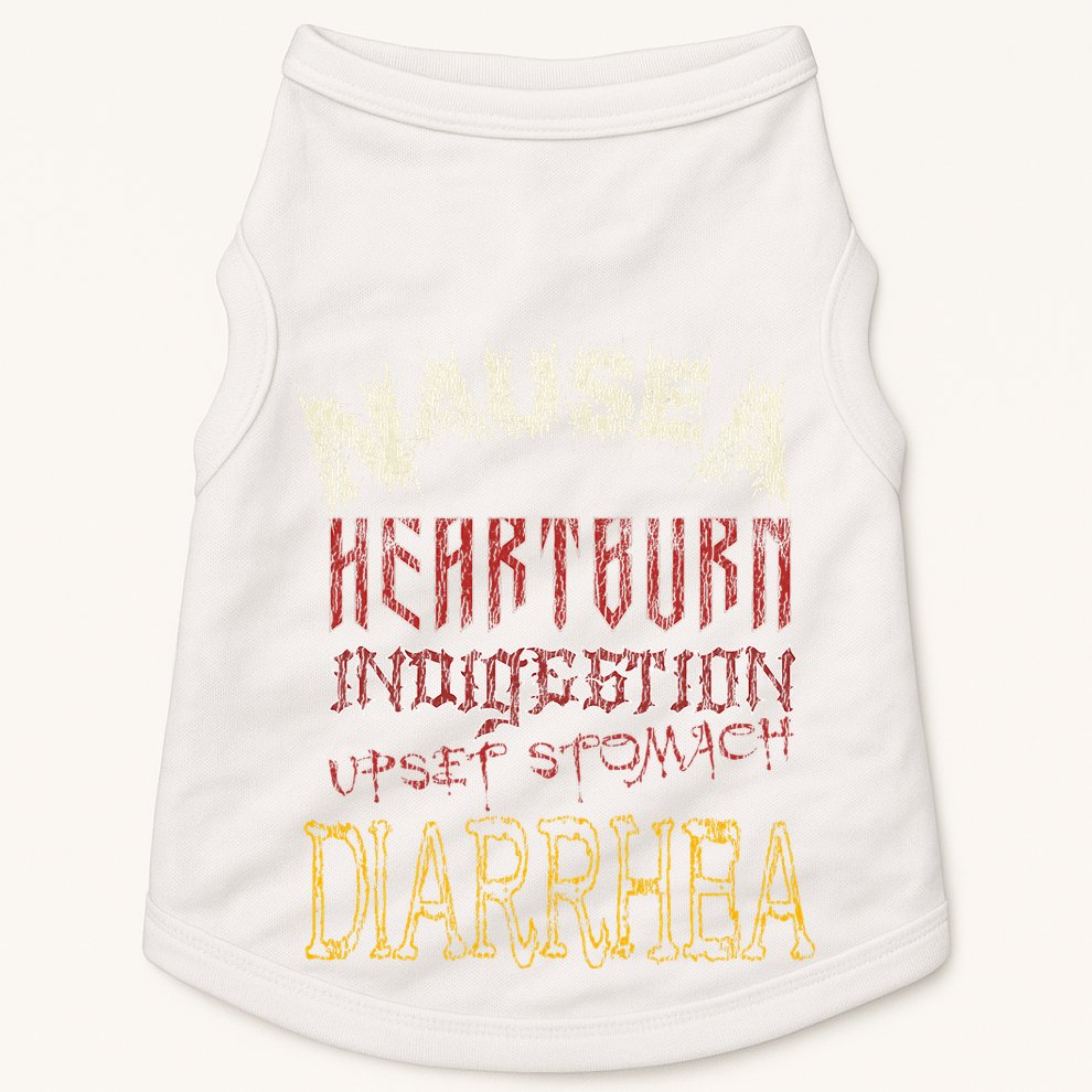 Thrash Metal Funny Heavy Nausea Heartburn Concert Doggie Tank