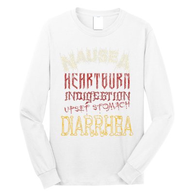 Thrash Metal Funny Heavy Nausea Heartburn Concert Long Sleeve Shirt
