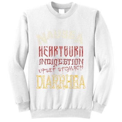 Thrash Metal Funny Heavy Nausea Heartburn Concert Sweatshirt