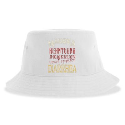 Thrash Metal Funny Heavy Nausea Heartburn Concert Sustainable Bucket Hat