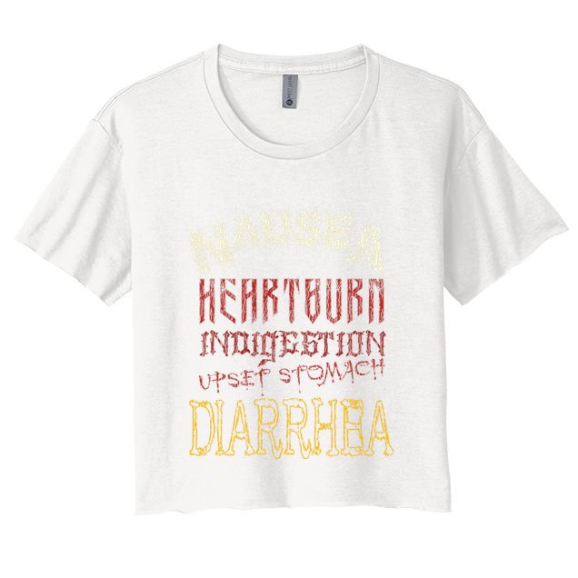 Thrash Metal Funny Heavy Nausea Heartburn Concert Crop Top