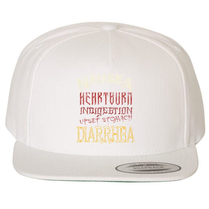 Thrash Metal Funny Heavy Nausea Heartburn Concert Wool Snapback Cap