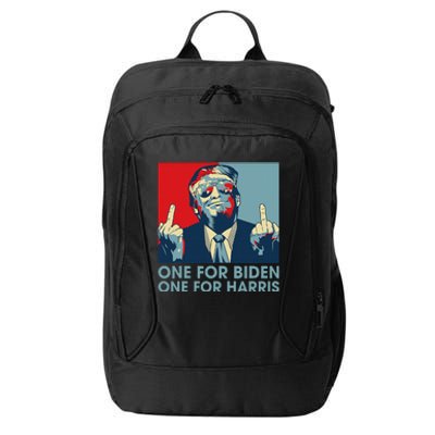 Trump Middle Finger To Biden Harris American Flag City Backpack