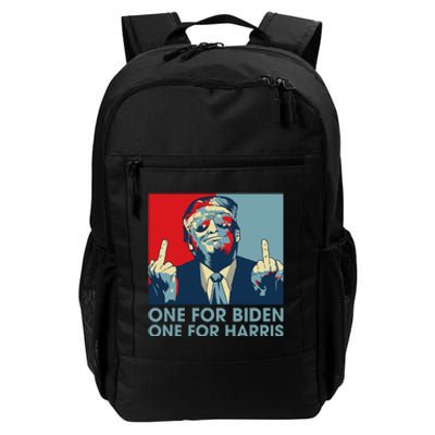 Trump Middle Finger To Biden Harris American Flag Daily Commute Backpack