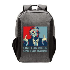 Trump Middle Finger To Biden Harris American Flag Vector Backpack